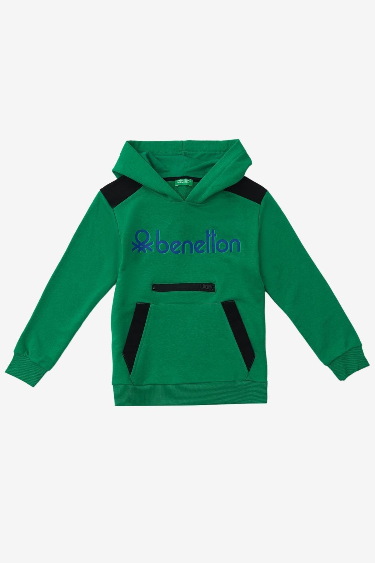 United Colors of Benetton Erkek Çocuk Yeşil Sweatshirt