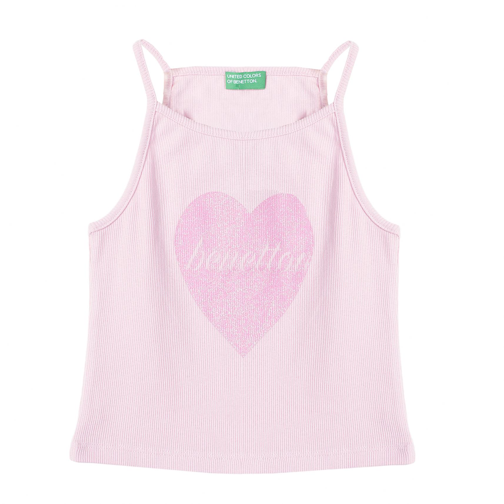 United Colors of Benetton Kız Çocuk Pembe Atlet BNT-G21220
