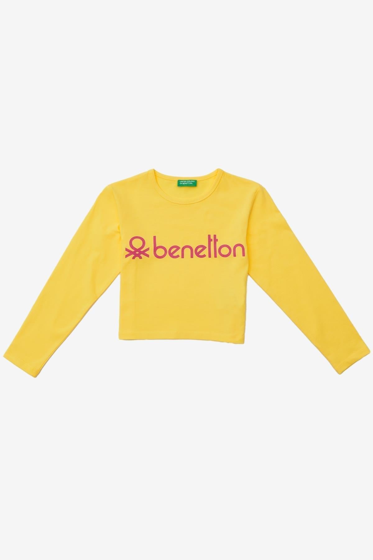 United Colors of Benetton Kız Çocuk Sarı Crop Top