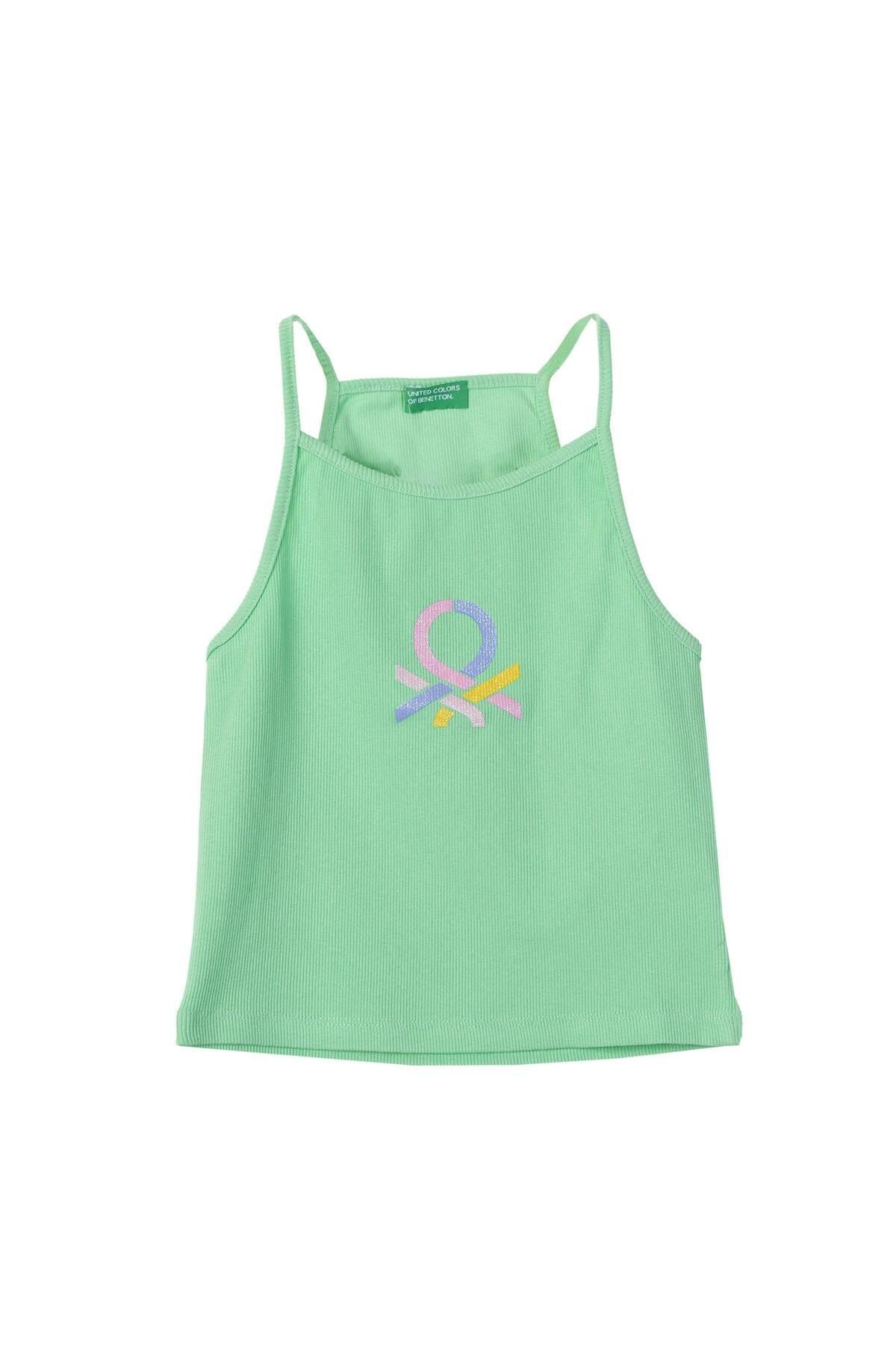 United Colors of Benetton Kız Çocuk Yeşil Atlet BNT-G21290