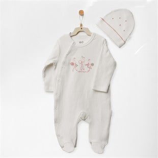 Andywawa Little And Loved Kız Bebek Şapka Tulum Takım AC27214