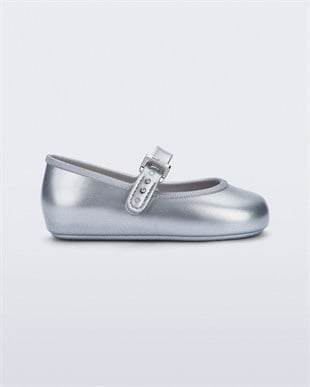 Mini Melissa Soft Ballerina Gümüş Kız Çocuk Babet 36240
