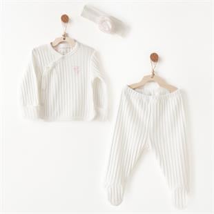 Andywawa Summer Time Kız Bebek 3 Parça Zıbın Takım AC26512