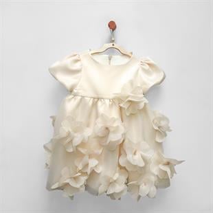 Andywawa Kız Bebek Baby Chic Fırfırlı Çiçekli Elbise AC26777