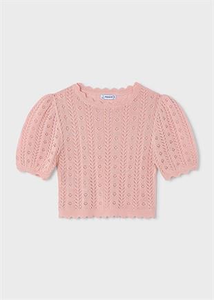 Mayoral Kız Çocuk Dekoratif T-shirt Pembe - 03003