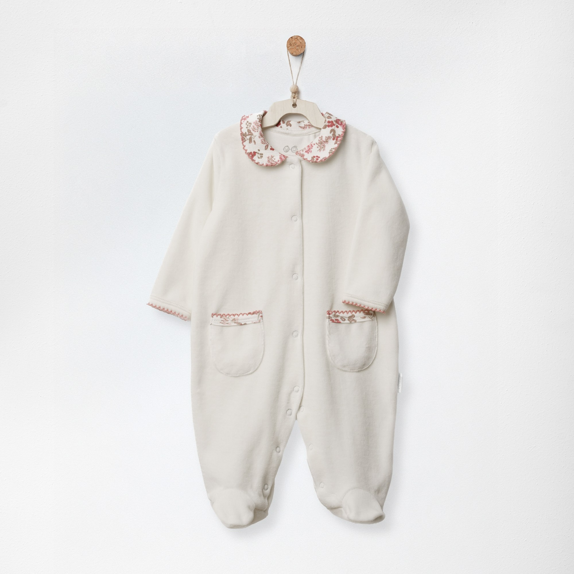Andywawa Romper Velvet Floral Dreams Kız Bebek Tulum AC27003