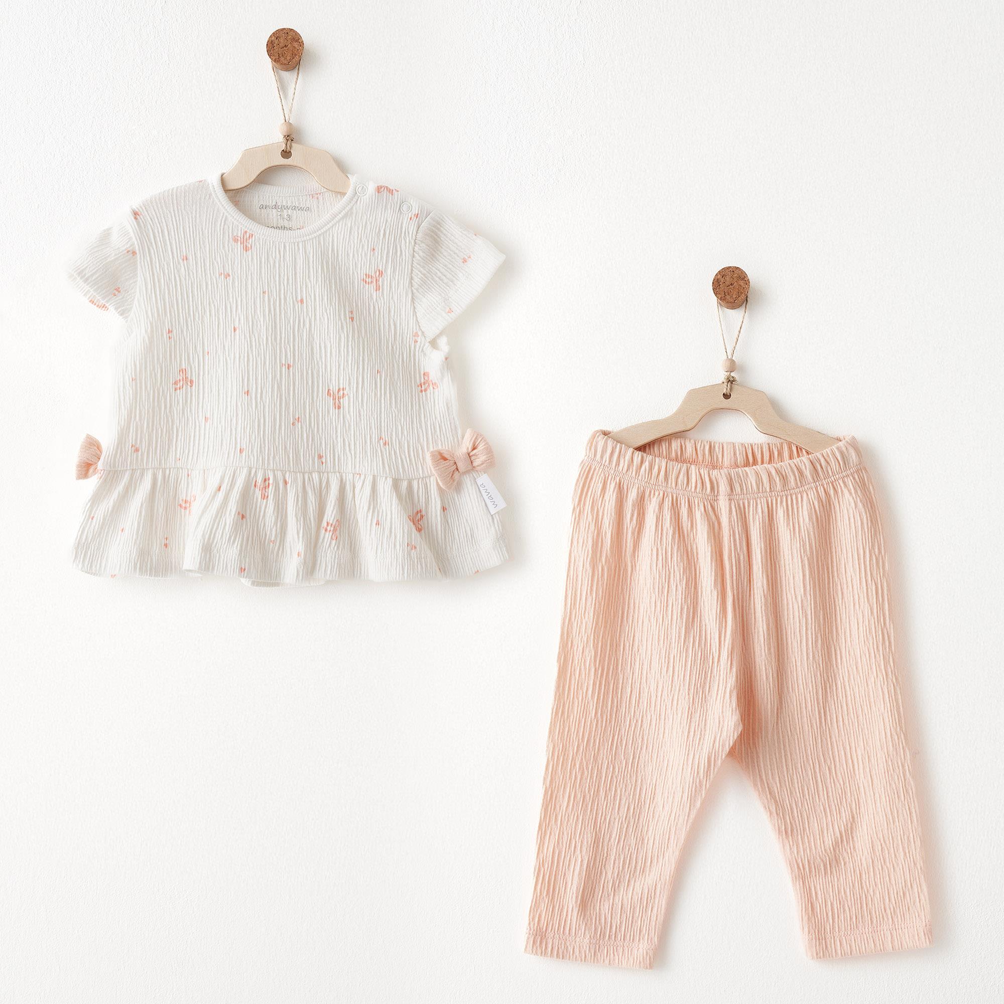 Andywawa Little Swan Love Kız Bebek Takım AC26537