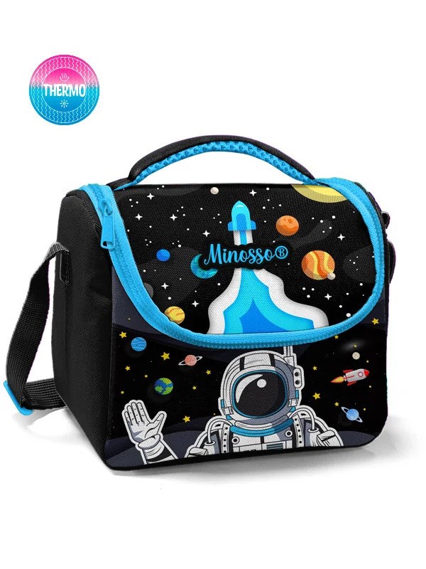 Minosso Astronot Desenli Erkek Çocuk Thermo Beslenme Çantası 3005