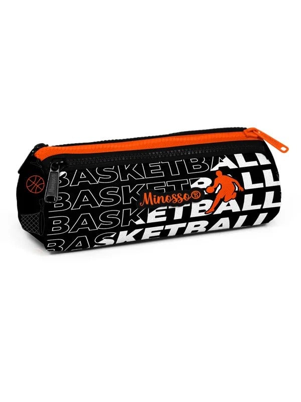Minosso Basketbol Desenli Erkek Çocuk Üç Bölmeli Kalem Çantası 6010