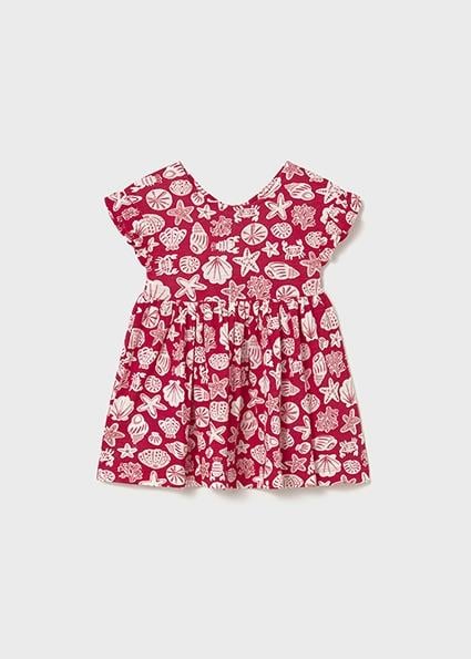 Mayoral Kız Bebek Desenli Elbise Kırmızı - 01925