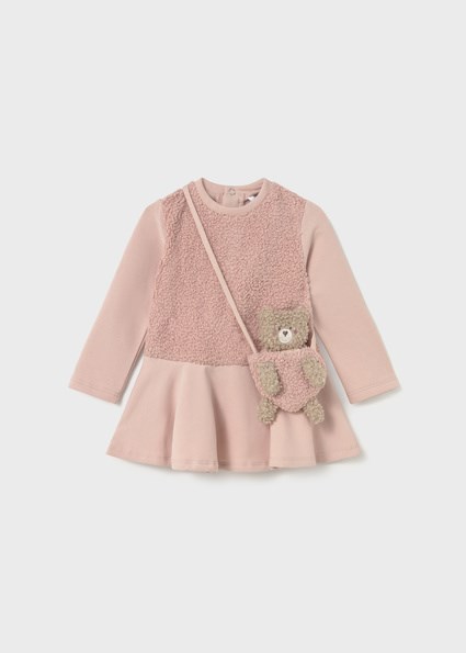 Mayoral Pembe Kız Bebek Çantalı Elbise Takım 2904