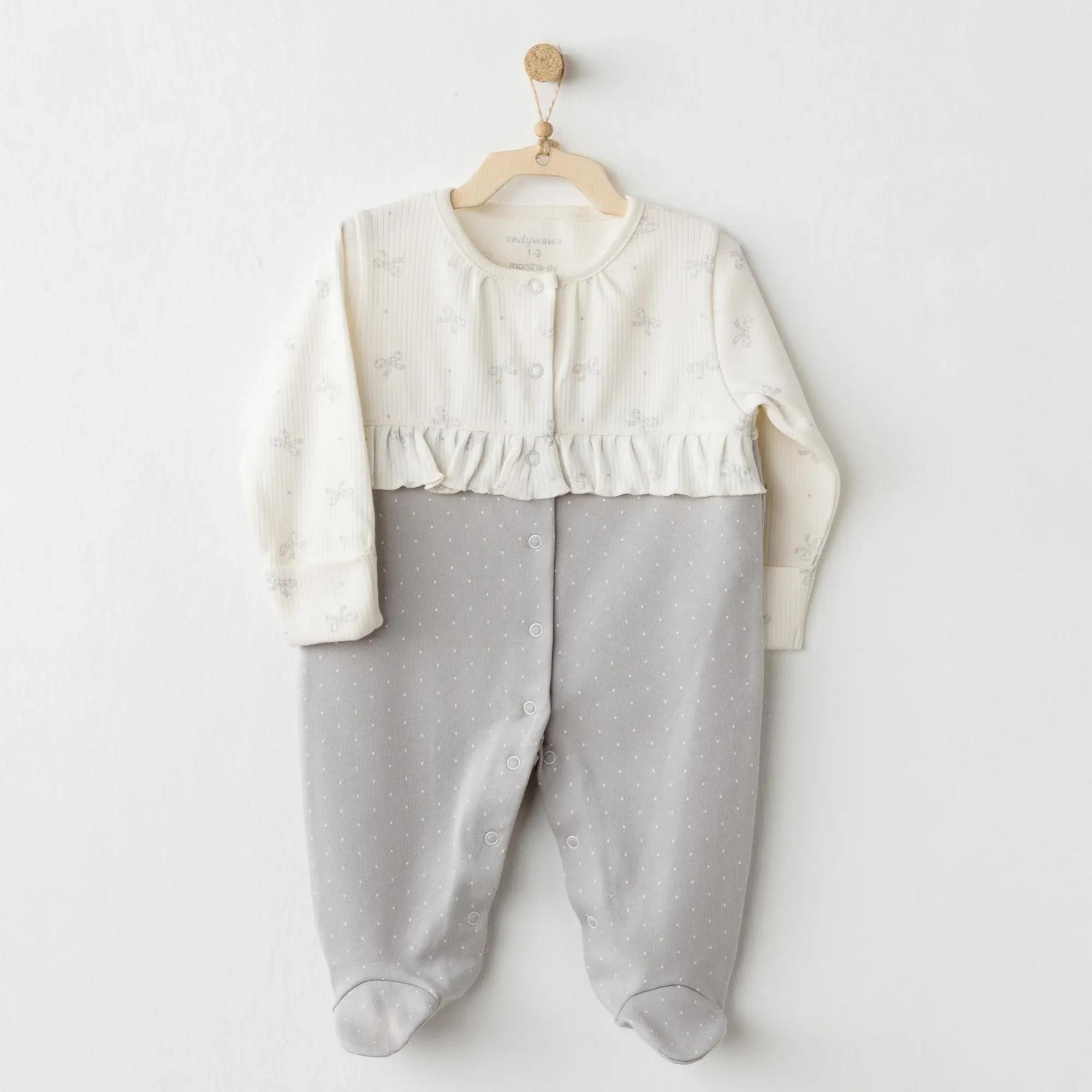 Andywawa Ac26255 Baby Bow Bliss Tulum Ekru Gri