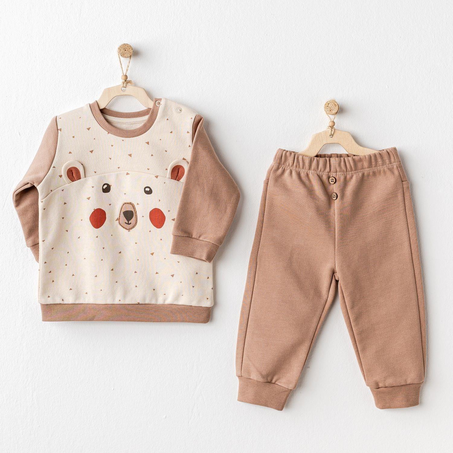 Andywawa Adventurous Bear 2'li Bebek Takımı AC25026 Bej
