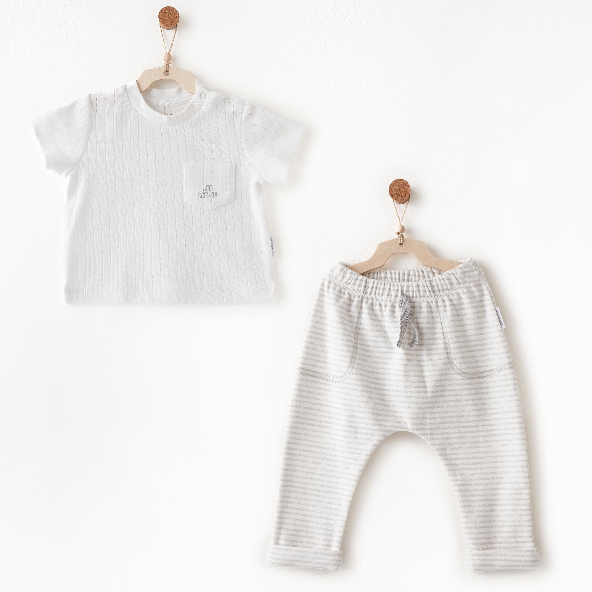 Andywawa Hello Elephant 2 Parça Bebek Takım AC26589