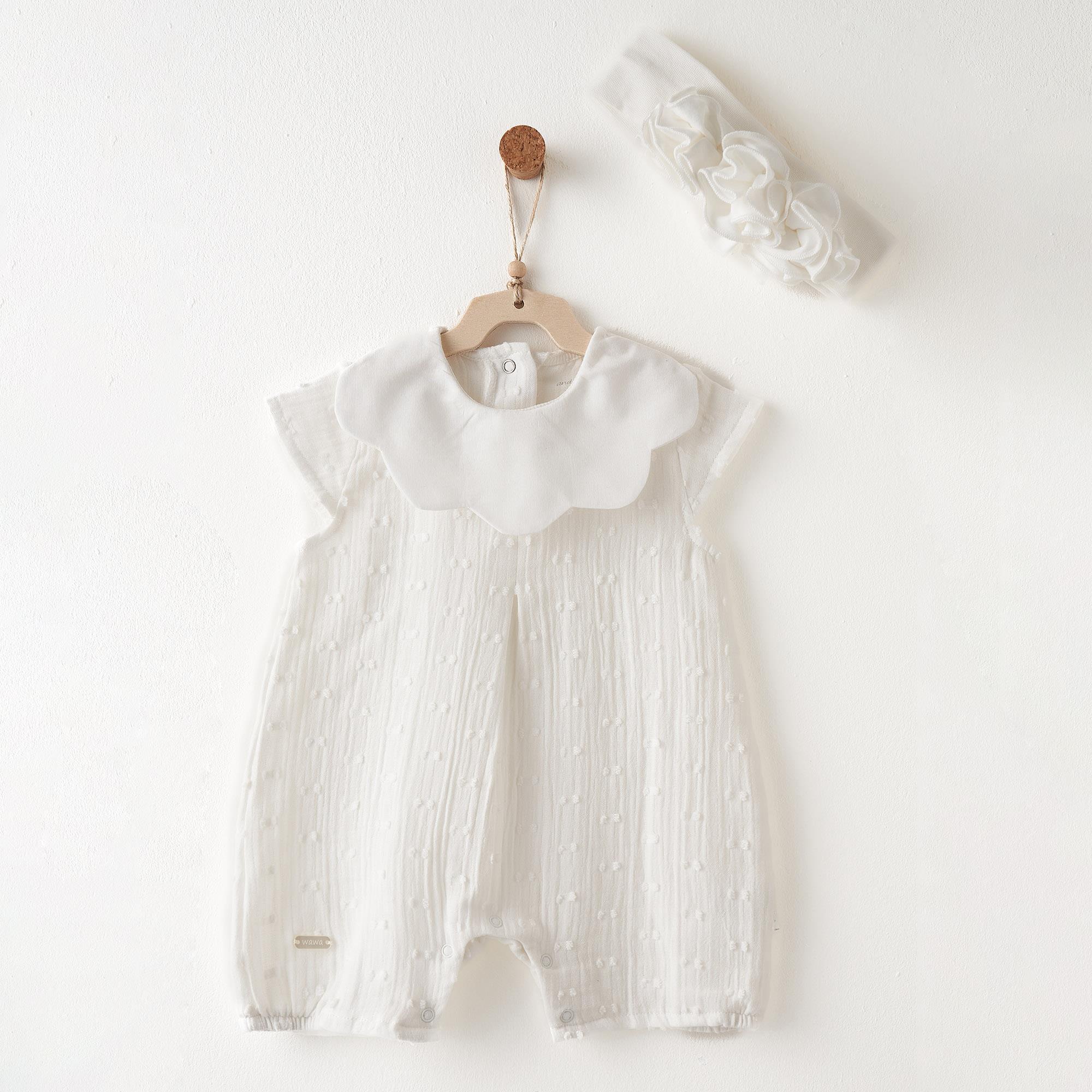 Andywawa Kız Bebek Baby Chic Bandanalı Romper Tulum AC26641