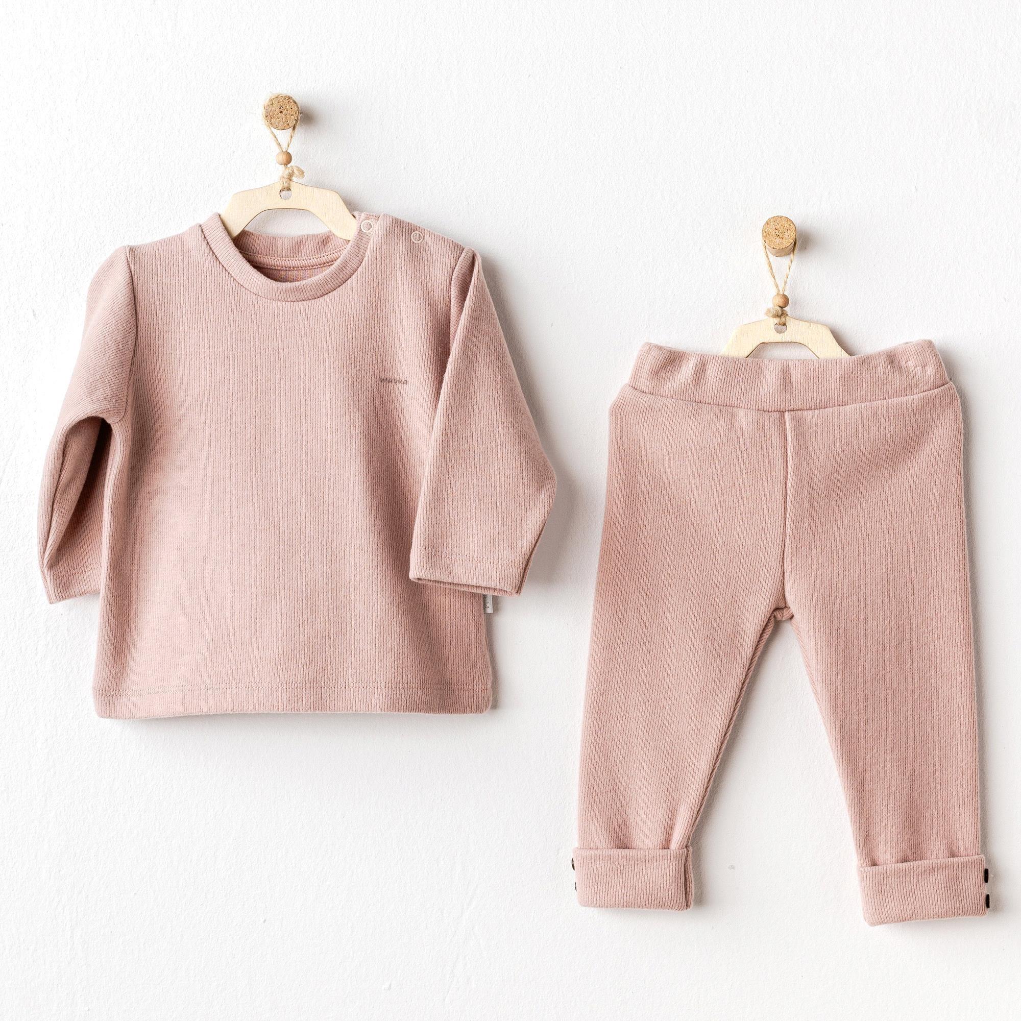 Andywawa Kız Bebek Cute Bear 2'li Takım Rose AC25117