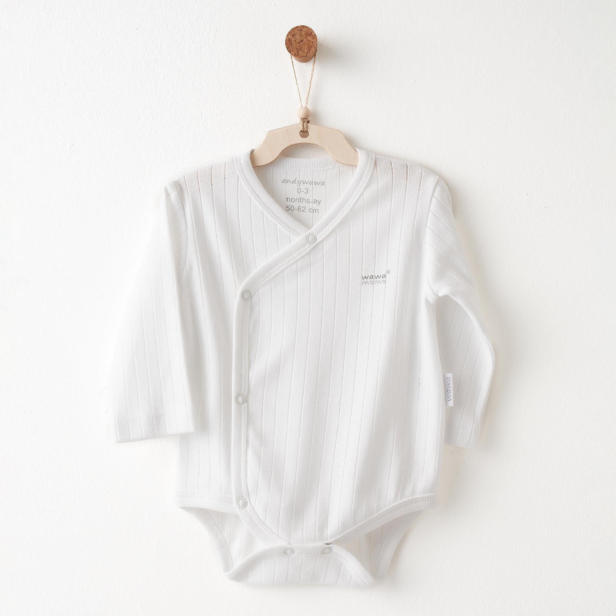 Andywawa Side Snap Body Jacquard Hello Elephant Bebek Zıbın AC26583