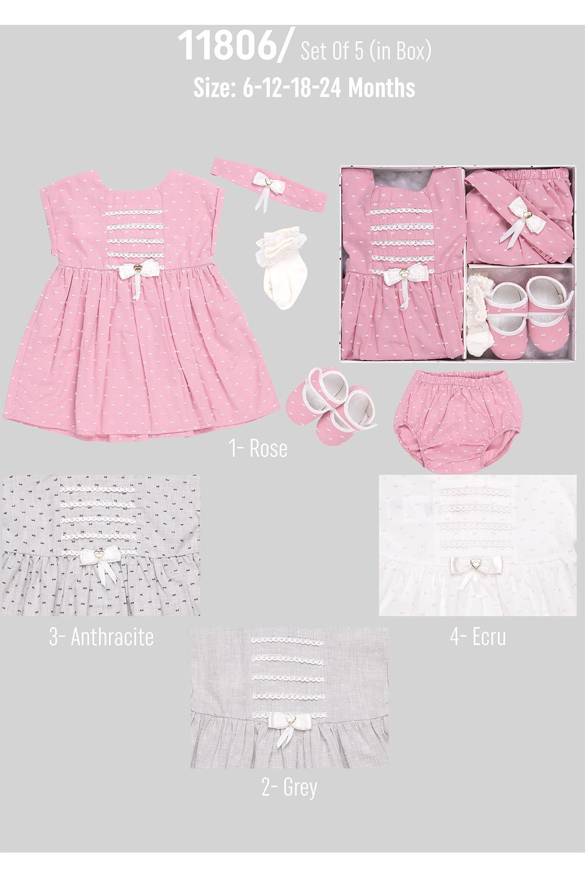 BabyDola Elbise Set 4'Lü Grey