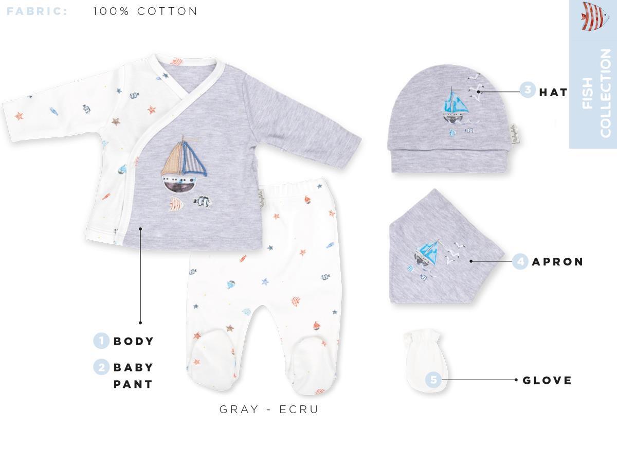 BabyDola Zıbın Set 3'Lü Grey