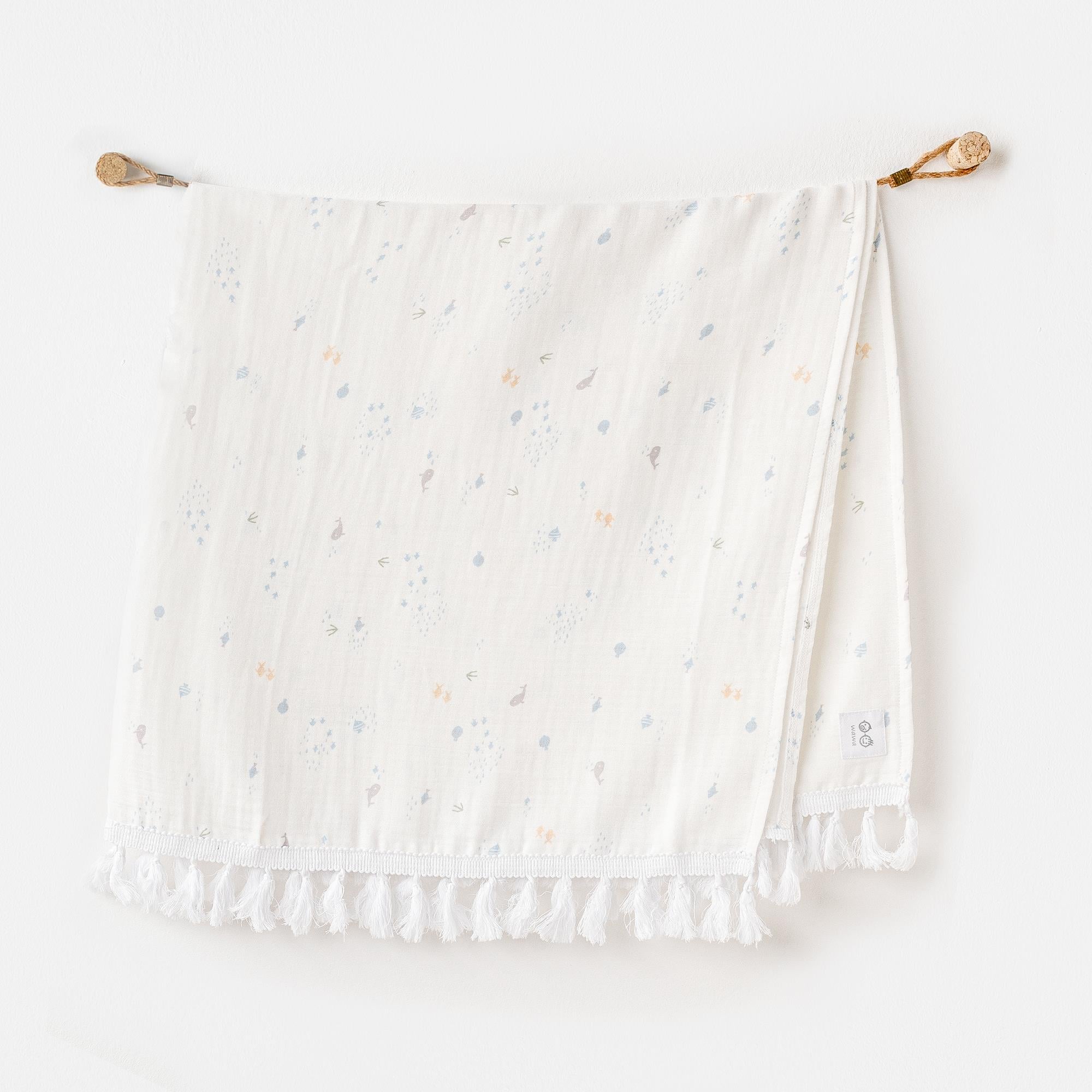 BEBEK BATTANİYE BLANKET 85X90 OCEAN IS MY HAPPY PLACE MUSLIN