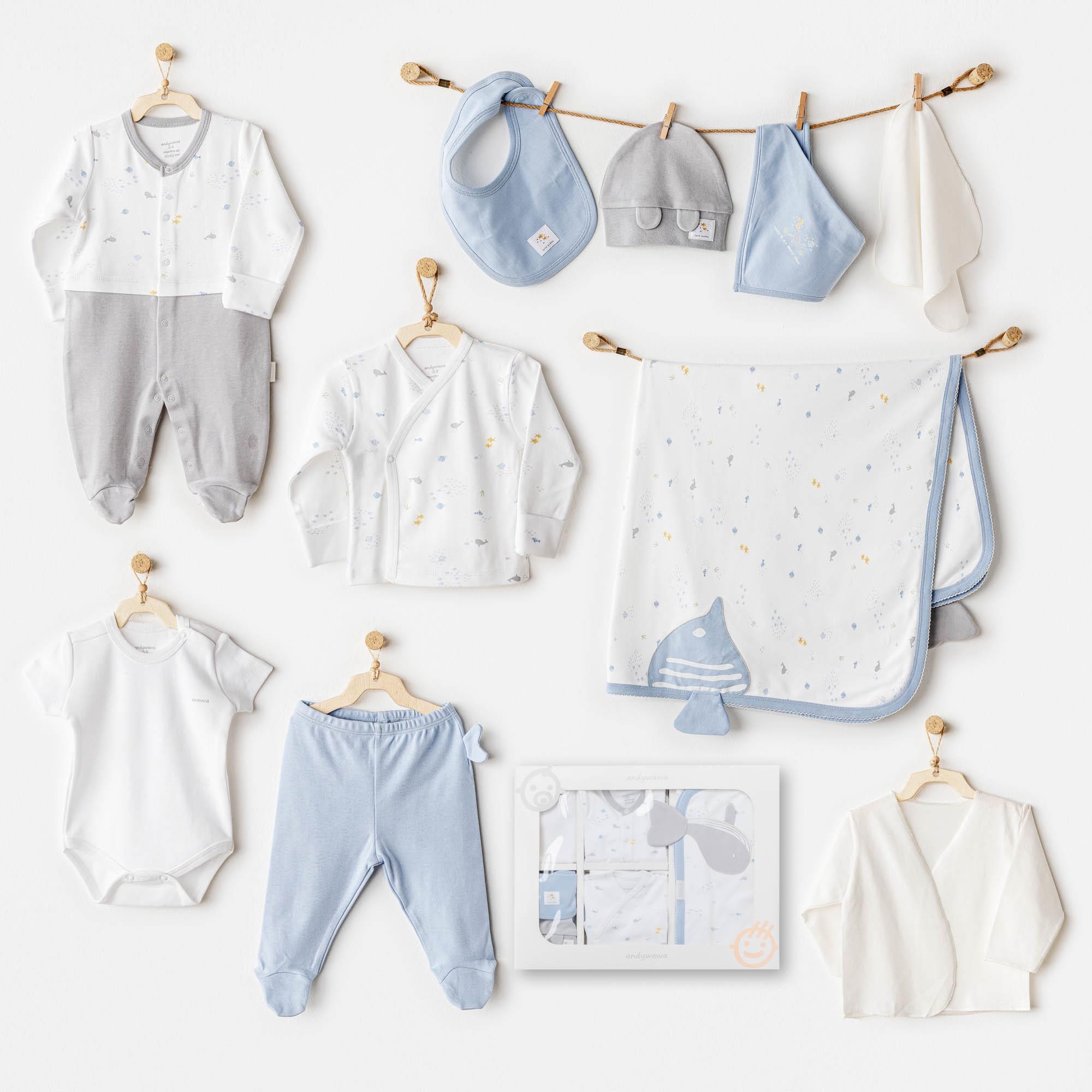 BEBEK HASTANE ÇIKIŞI 10 PCS NEWBORN SET OCEAN IS MY HAPPY PLACE