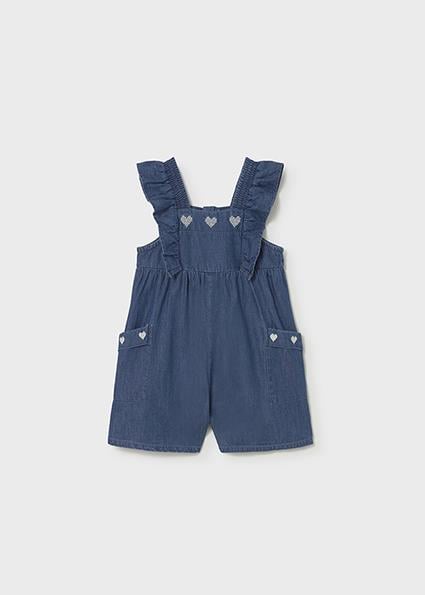 Mayoral Kız Bebek Fırfırlı Kısa Tulum Lacivert - 01828