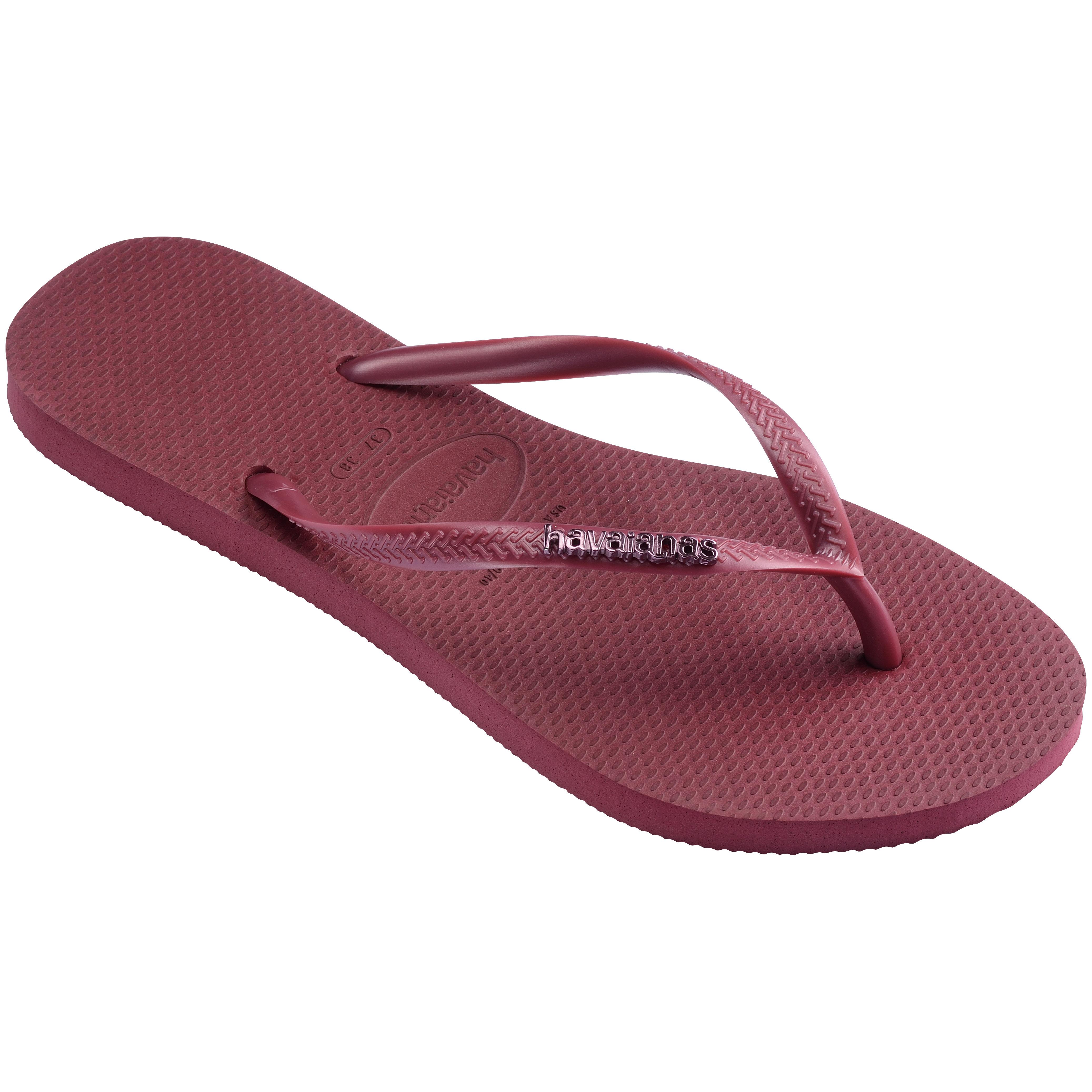 Havaianas Slim Logo Metallic Kadın Parmak Arası Terlik 4119875 Bordo
