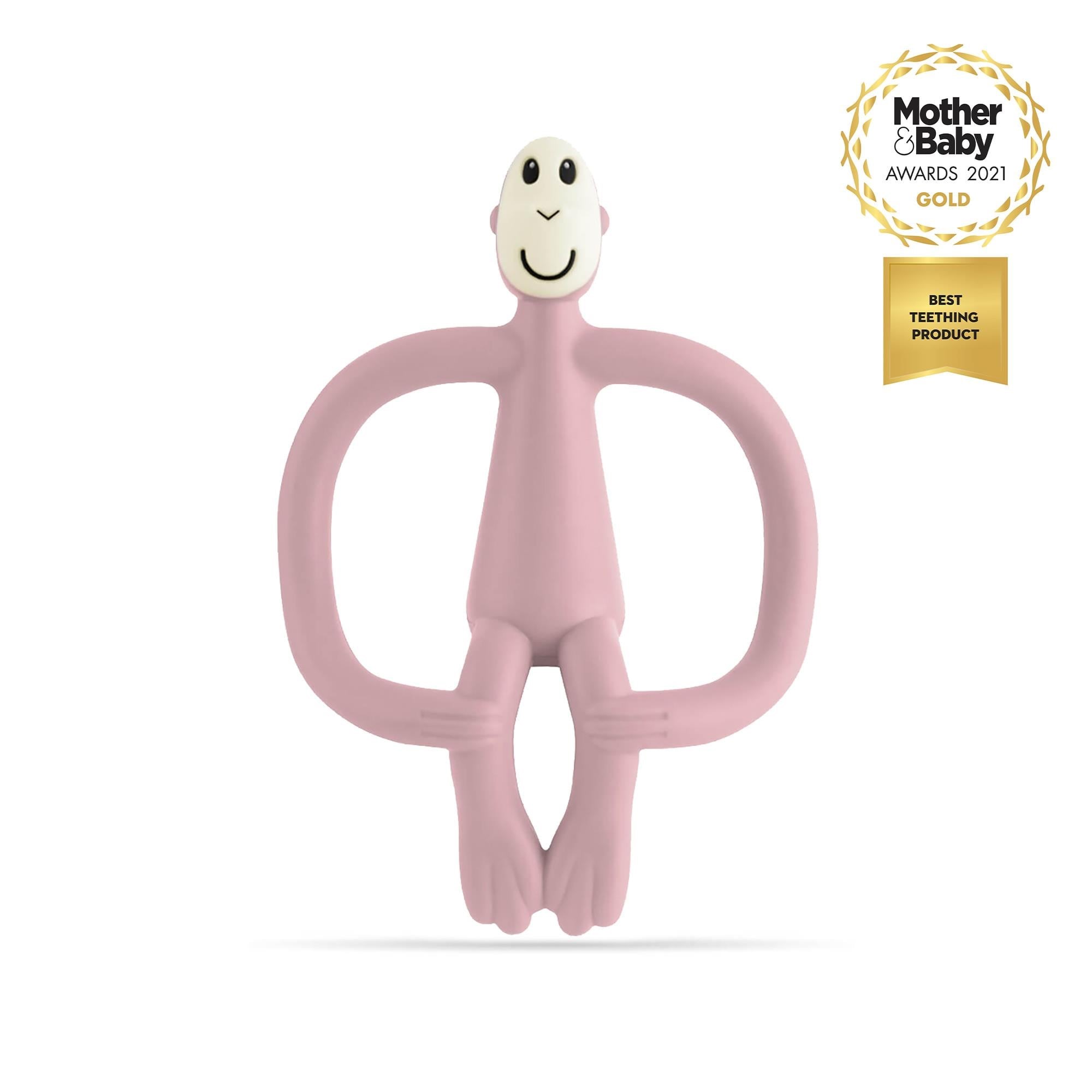 Matchstick Monkey Silikon Diş Kaşıyıcı / Monkey (Pembe)