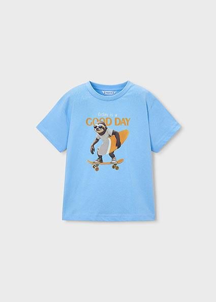 Mayoral Erkek Çocuk Baskılı T-shirt Mavi - 3064