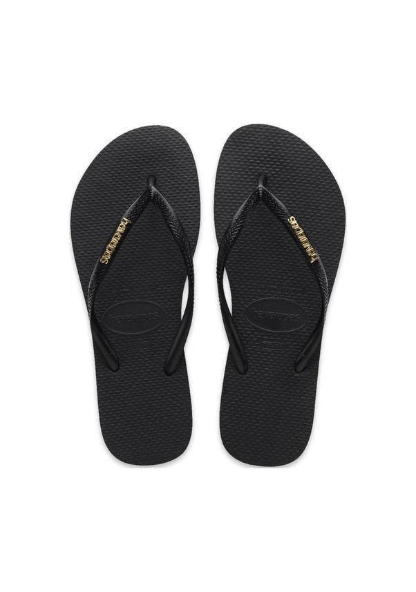Havaianas Slim Logo Metallic Kadın Parmak Arası Terlik 4119875 Siyah
