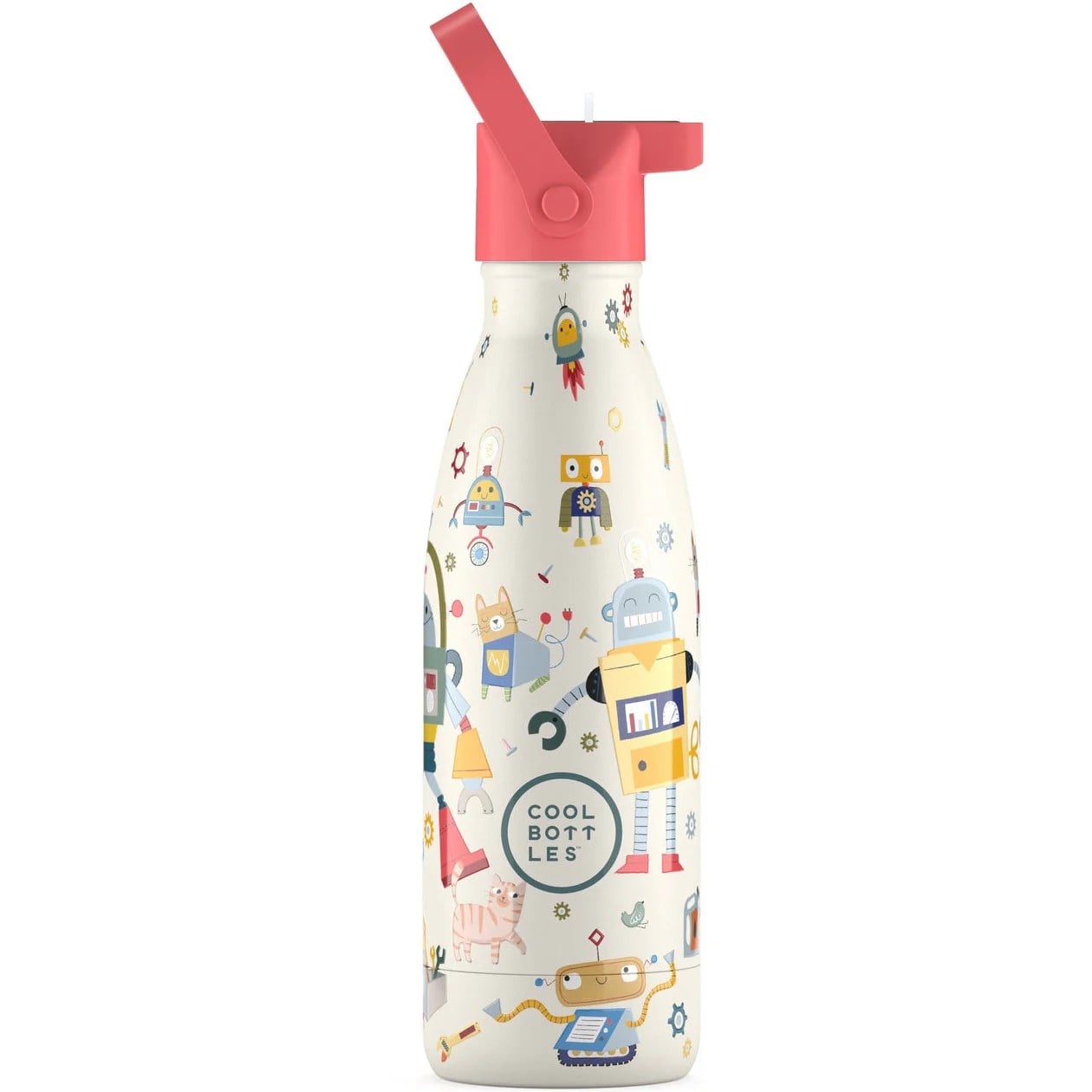 Cool Bottles Paslanmaz Çelik Suluk - The Kids Bottle Messy Robots 350 ml CBBK35MR
