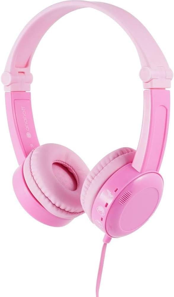 Buddyphones Travel - Çocuklar İçin Kulak Üstü Kulaklık - Kablolu - Katlanabilir - Ses Sınırlayıcı - Pembe