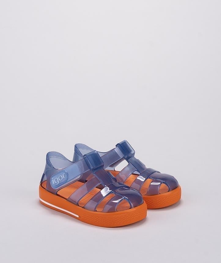 İgor S10270 Star Bicolor Marino Naranja Sandalet