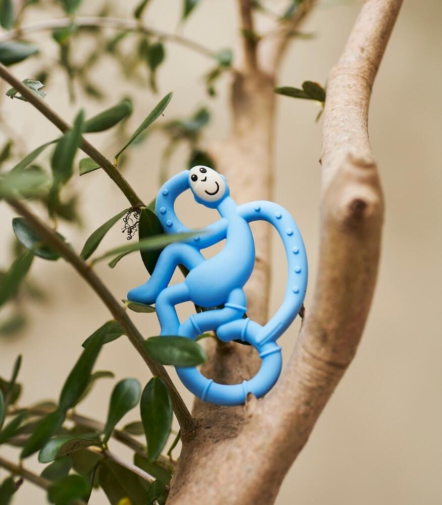 Matchstick Monkey Silikon Diş Kaşıyıcı / Monkey (Bebe mavisi)