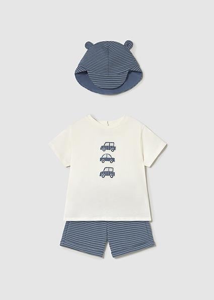 MAYORAL 1651 ERKEK BEBEK SAPKALI T-SHIRT ŞORT SET