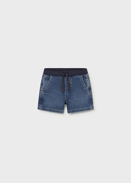Mayoral Bebek Beli Lastikli Bermuda Kot Şort Lacivert 01221
