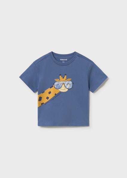 Mayoral Erkek Bebek Baskılı Kısa Kollu T-shirt Mavi -  01009
