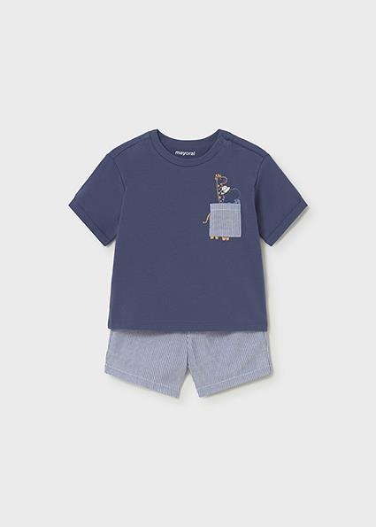Mayoral Erkek Bebek Şort T-Shirt Takım Lacivert 01228