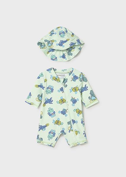 Mayoral Erkek Bebek UV Korumalı Boneli Mayo Takım Yeşil - 01620