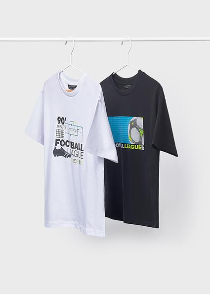 Mayoral Erkek Çocuk 2'li T-shirt Set Siyah-Beyaz - 06040