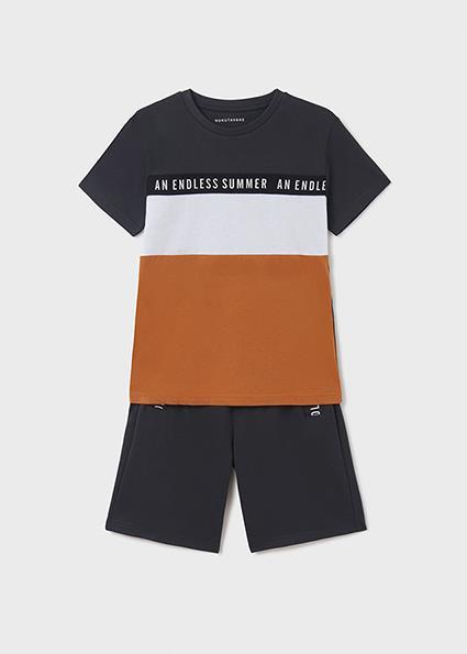 Mayoral Erkek Çocuk Bej Set-Şort Ve Tshirt-Örme 