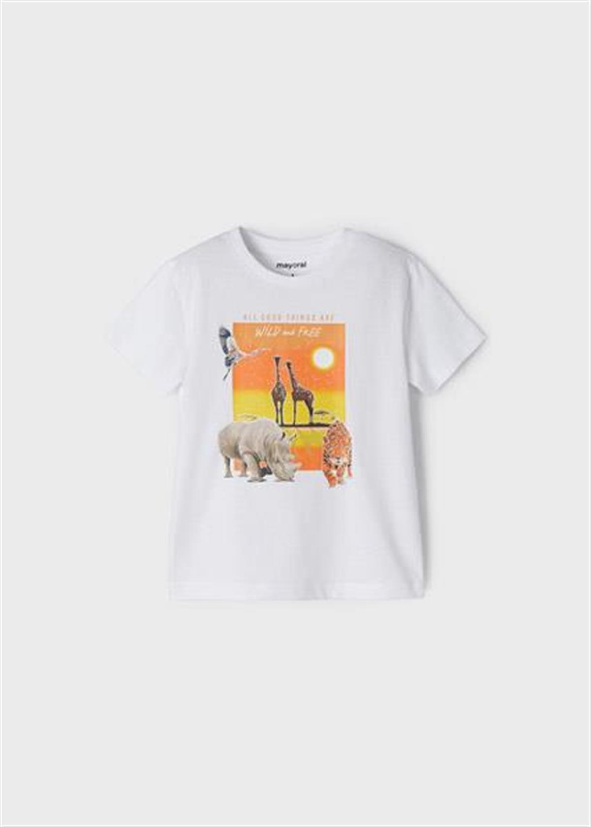 Mayoral Erkek Çocuk Beyaz Tshirt