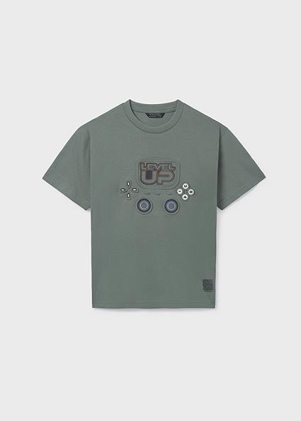 Mayoral Erkek Çocuk Kabartma Desenli T-shirt Yeşil - 06037