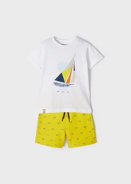 Mayoral Erkek Çocuk Sarı Set-Bermuda-Baskılı-Örme 