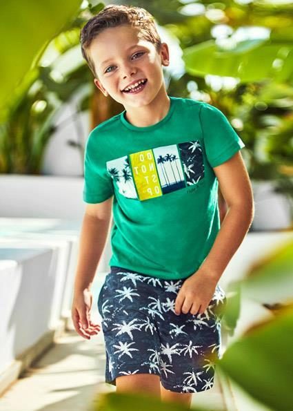 Mayoral Erkek Çocuk Yeşil Set-Bermuda-Baskılı-Örme 