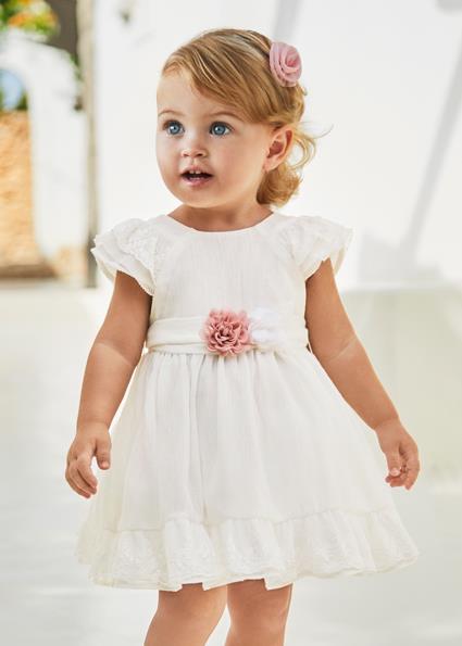 Mayoral Kız Bebek Beyaz Elbise 01903-051