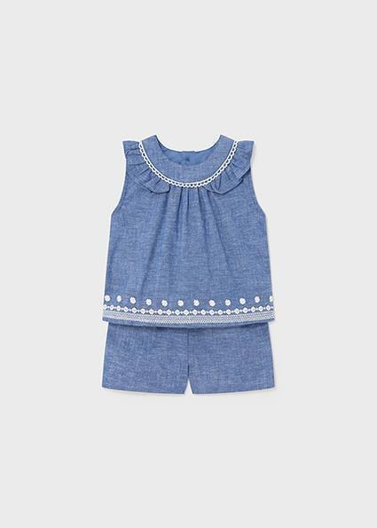 Mayoral Kız Bebek Mavi Bermuda Takım 01298