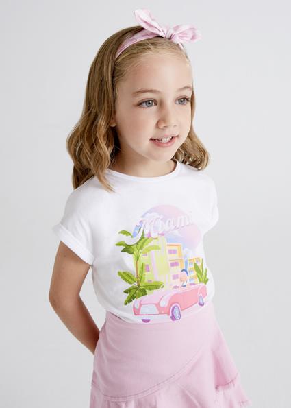 Mayoral Kız Çocuk Beyaz Tshirt-Kısa Kol 