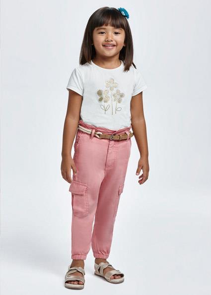 Mayoral Kız Çocuk Pembe Akıcı Uzun Pantalon 