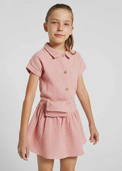Mayoral Kız Çocuk Pembe Set-Elbise Ve Çanta 